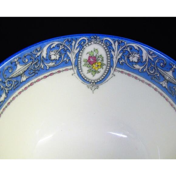 Royal Worcester PORTIA 1922 CREAM SOUP CUP BOWL Double Handle Fruit Cameo Scroll - Picture 5 of 9